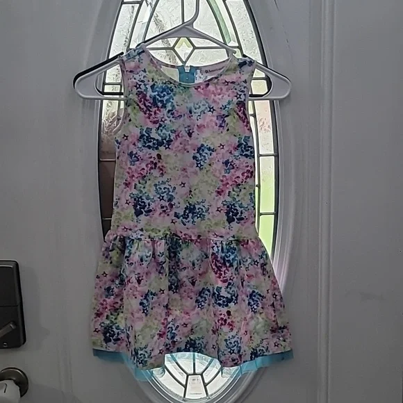 American Girl Colorful Dress With Sheer Trim Size 8 Girls - Picture 2 of 8